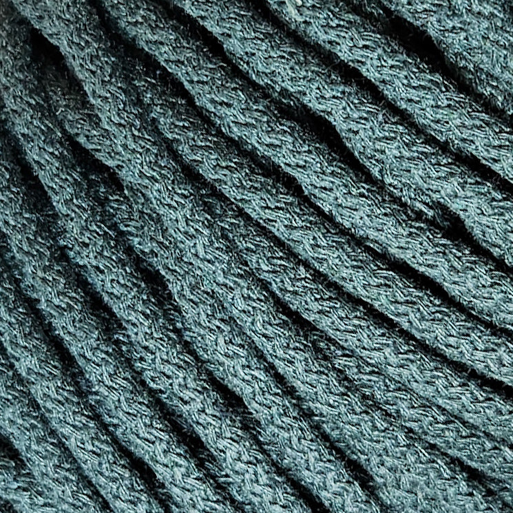 SyTau – Ekstra stiv bomullssnor med polyesterkjerne – 5 mm/100 meter, FLASKEGRØNN 25