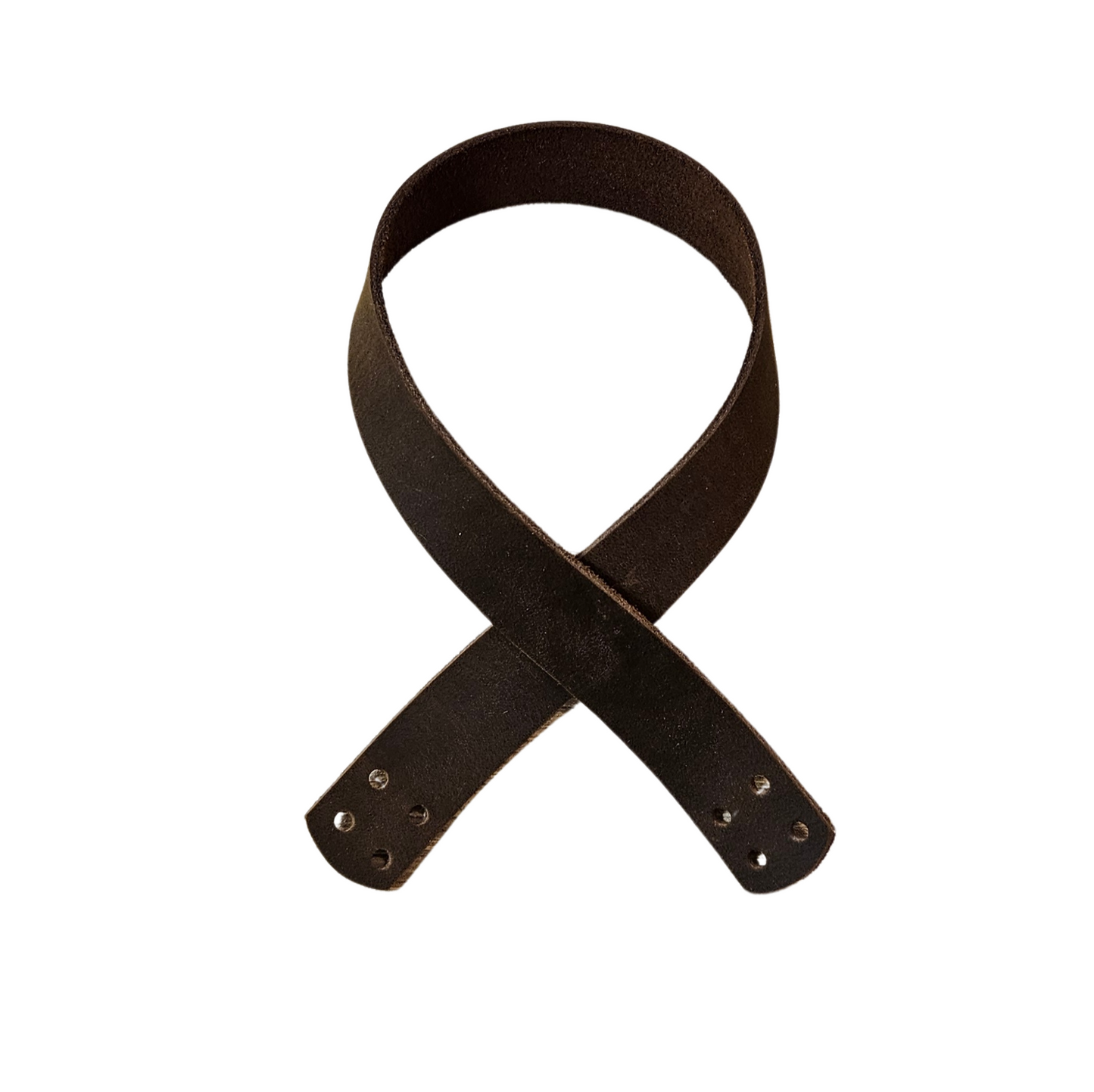 Håndtak i ekte skinn- 40 cm ( mørk brun)