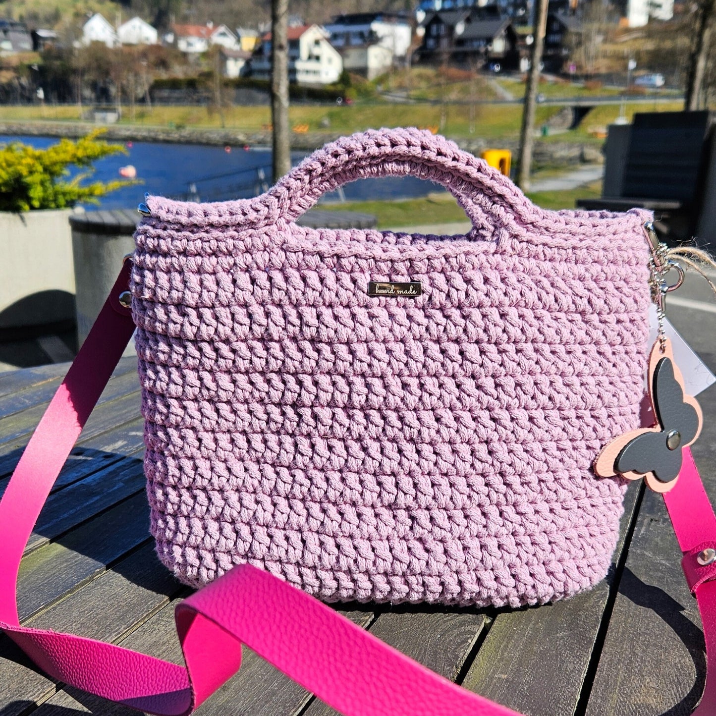 Tote veske- mini eller maxi hekleoppskrift PDF