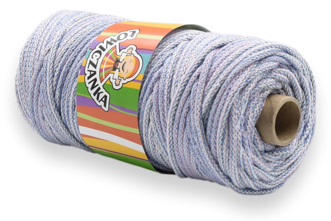 Bomullssnor 5 mm/100m - PASTELL MELERT