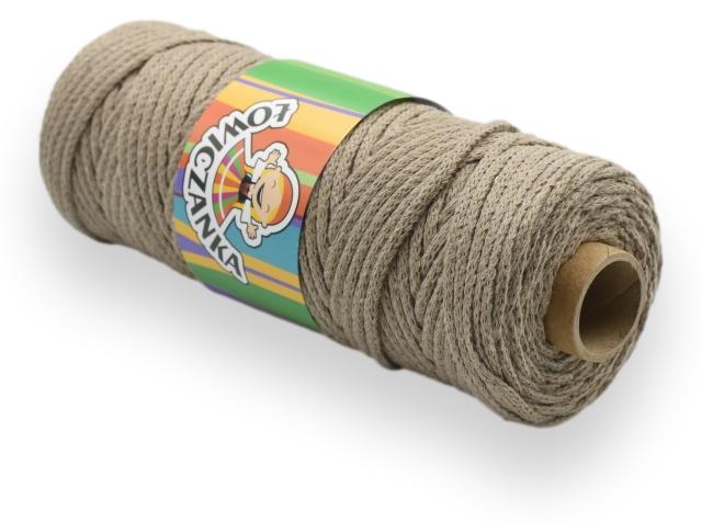 Bomullssnor 2 mm- MØRKESAND