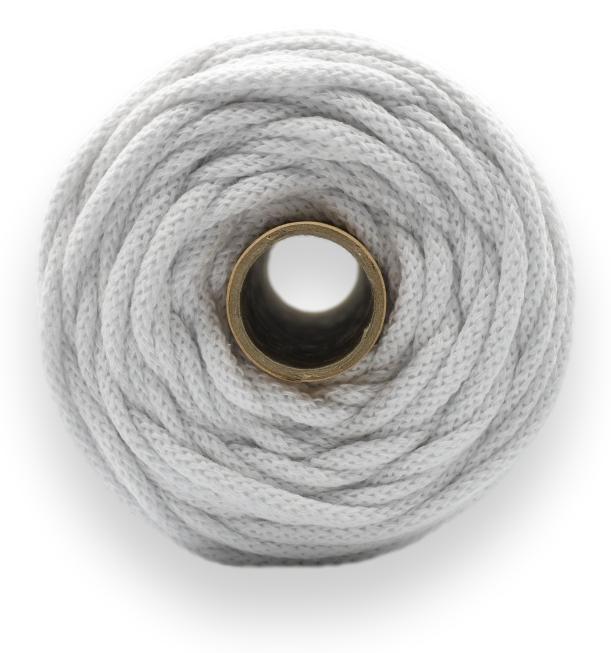 Bomullssnor 5 mm/100m - HVIT 001