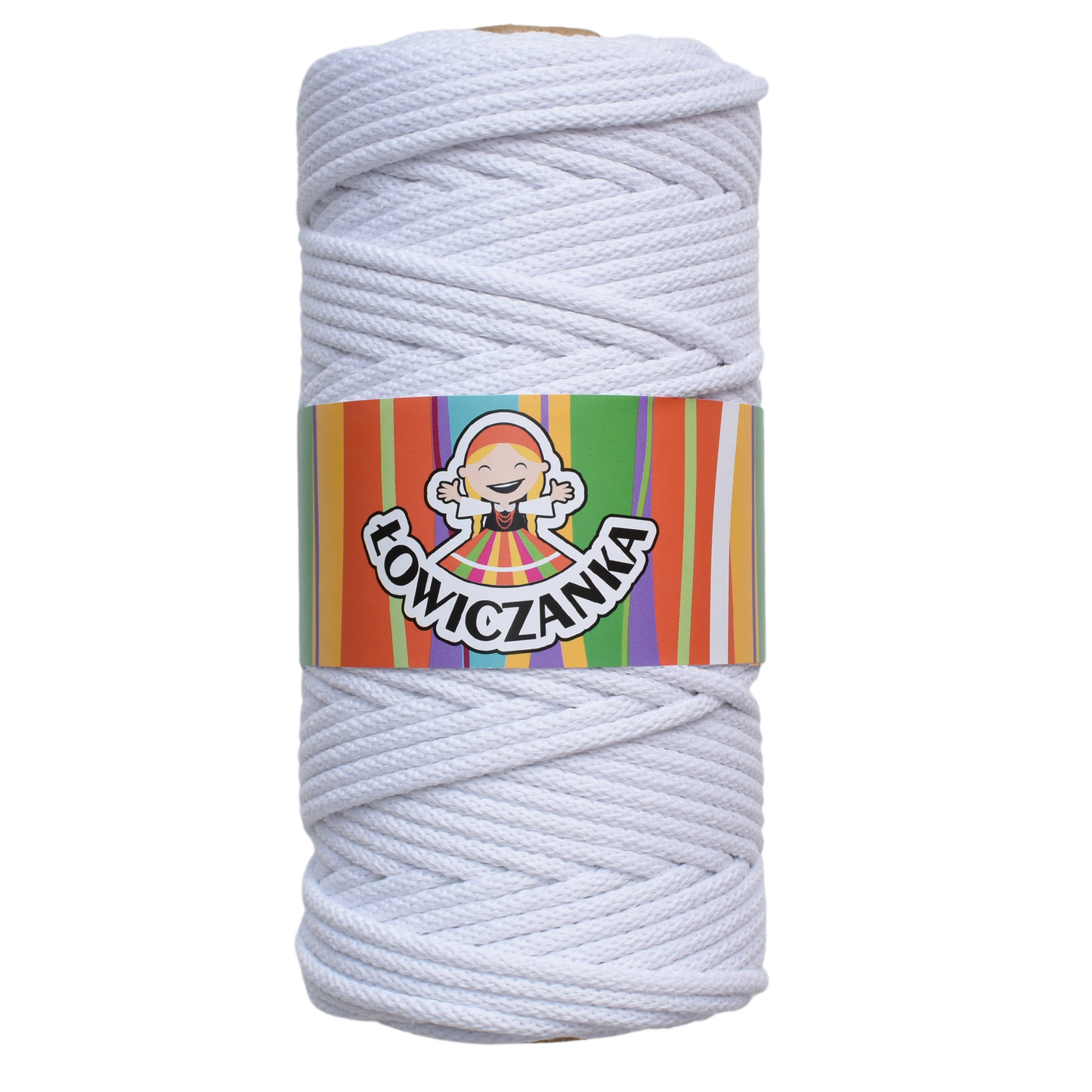 Bomullssnor 5 mm/100m - HVIT 001