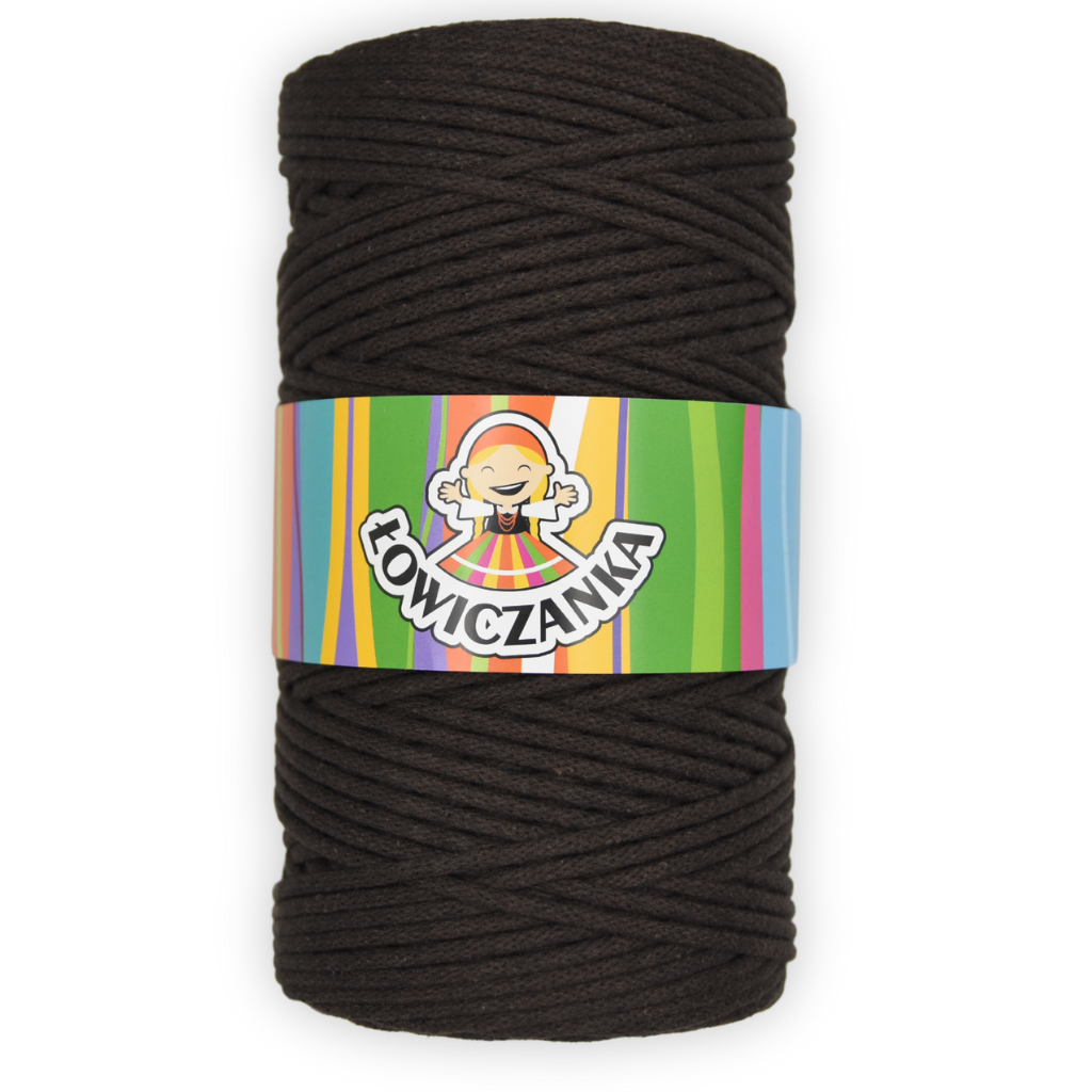 Bomullsnor 3mm - MØRKE BRUN