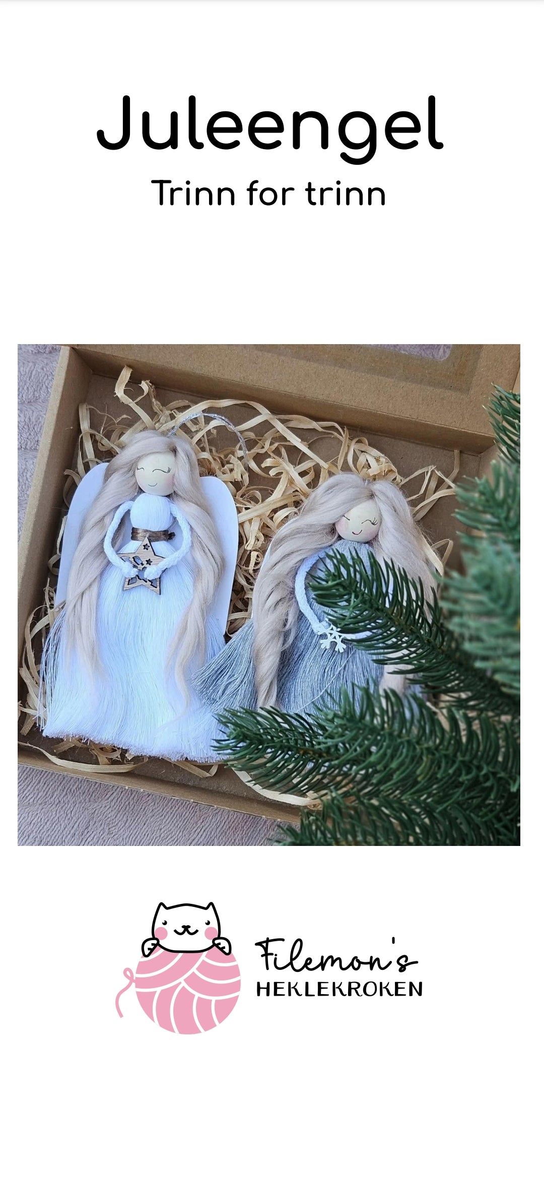Tilleggsprodukt: Trykt instruksjon til Juleengel DIY- sett