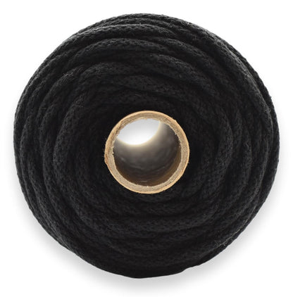 Bomullssnor 5 mm/100m - SVART