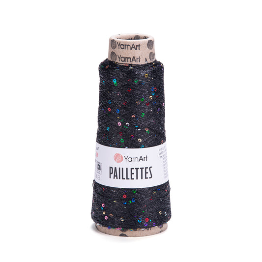 YarnArt Paillettes 8010 SVART