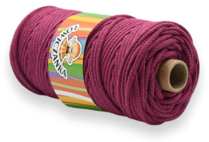 Bomullssnor 5 mm/100m - BLÅBÆR 040