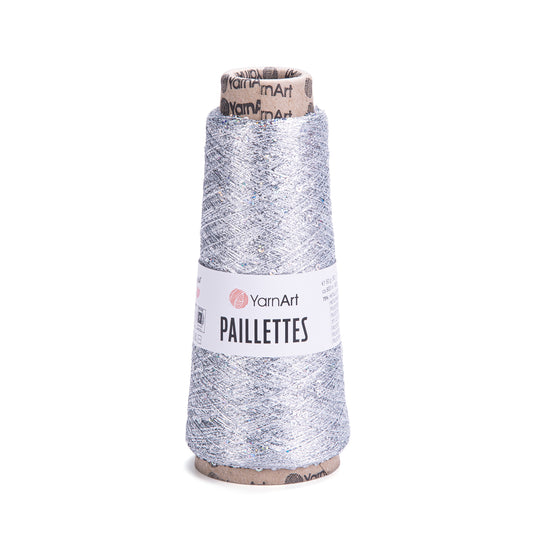 YarnArt Paillettes 8001 SØLV