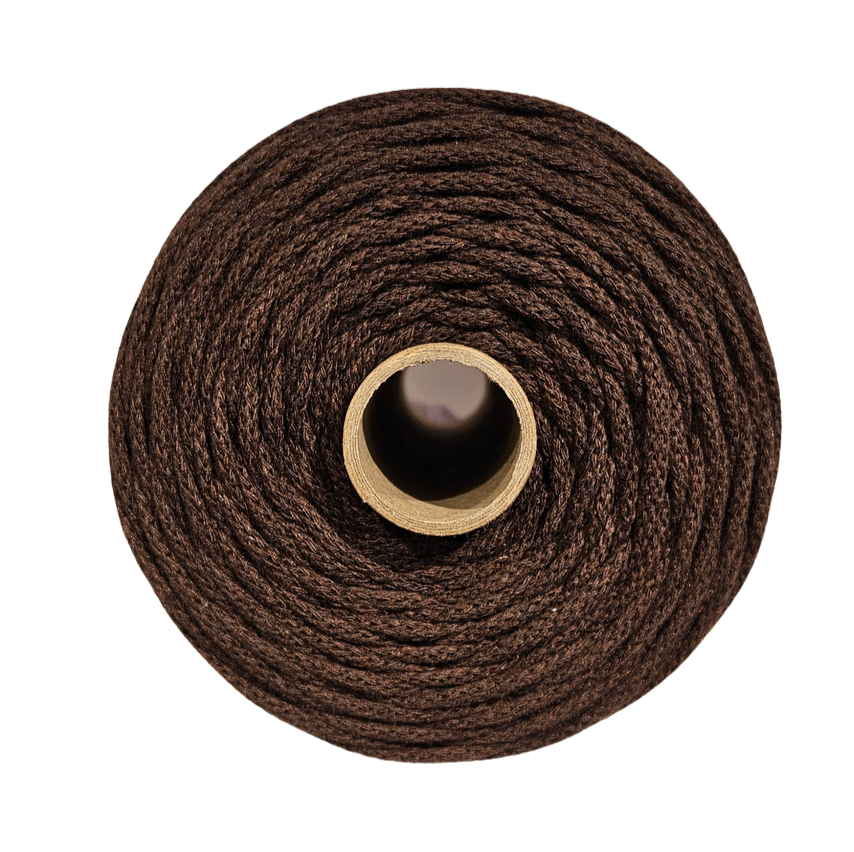Bomullssnor 3 mm- MØRKE BRUN