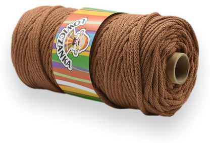Bomullssnor 5 mm/100m - TOFFEE