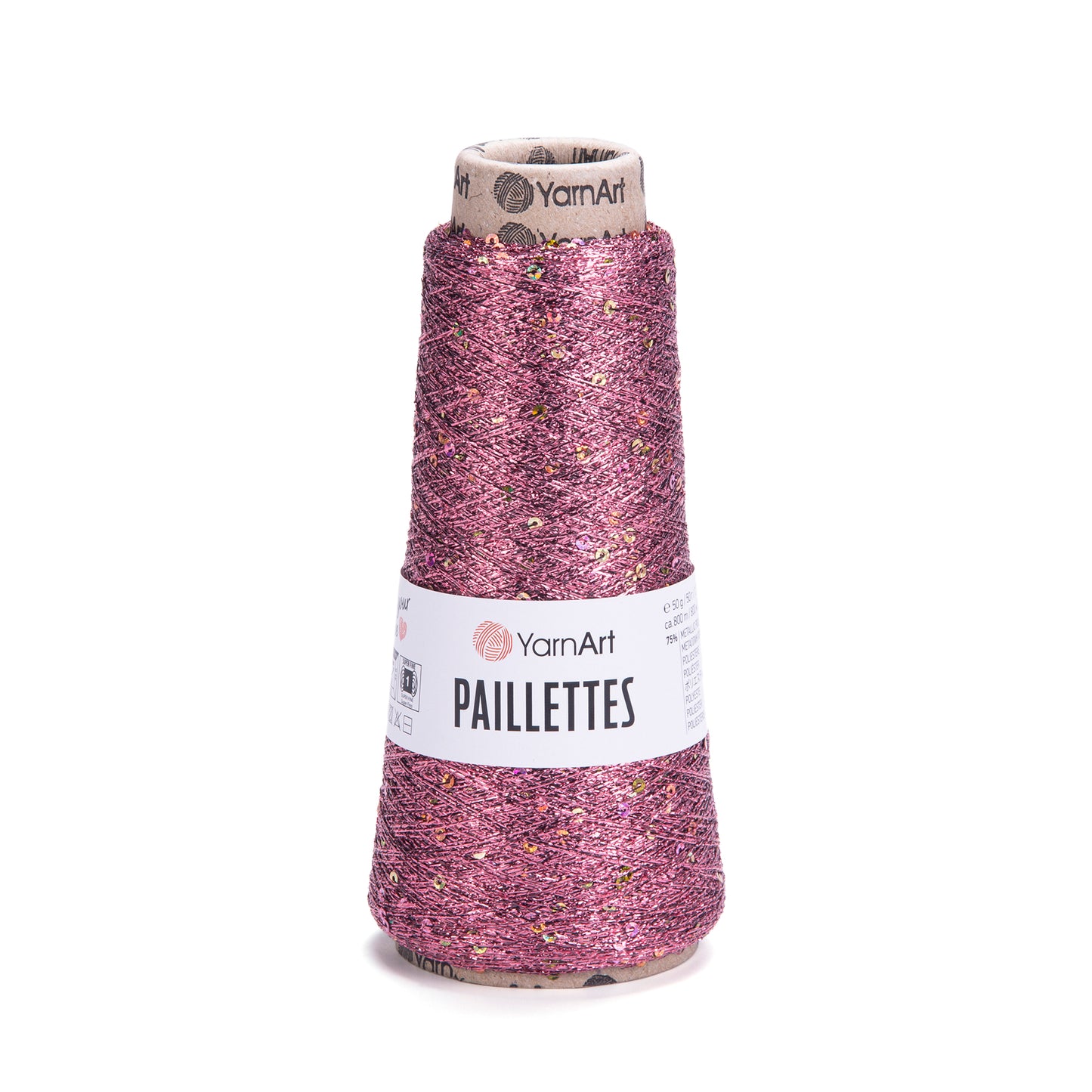 YarnArt Paillettes 8004 DEMPET RØD