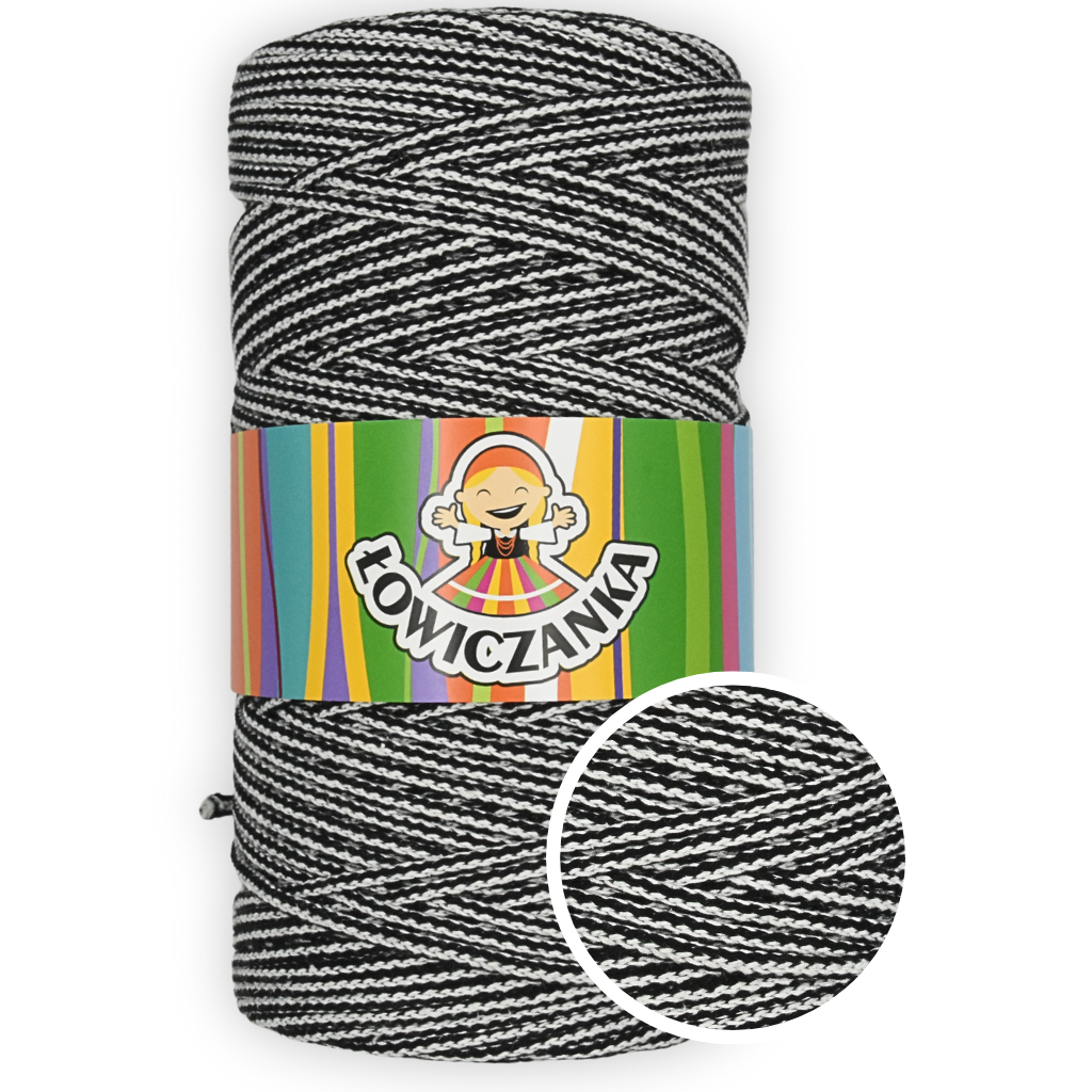 Bomullsnor 3mm -OREO MELERT