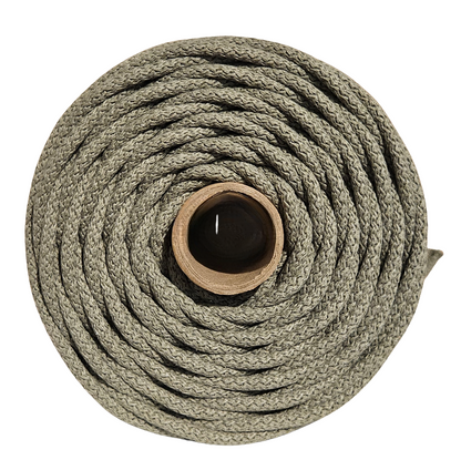 SyTau – Ekstra stiv bomullssnor med polyesterkjerne – 5 mm/100 meter, EUCALIPTUS 81